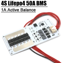 BMS 4S Lifepo4 Active Equalizer Battery Protection Board 12V 50A Lithium Iron Phosphate Balance Start Motorcycle Electric CAR