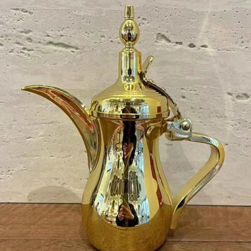 

304 Stainless Steel Arabic Coffee Pot Olecranon Open Fire Induction Cooker Heating Hot and Cold Kettle