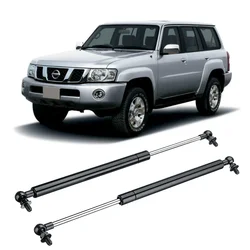 2PCS Front Bonnet Hood Lift Support Shock Gas Struts Bar For Nissan Patrol Y61 Y62 GU UTE Wagon 1997-2018 Car Accessories