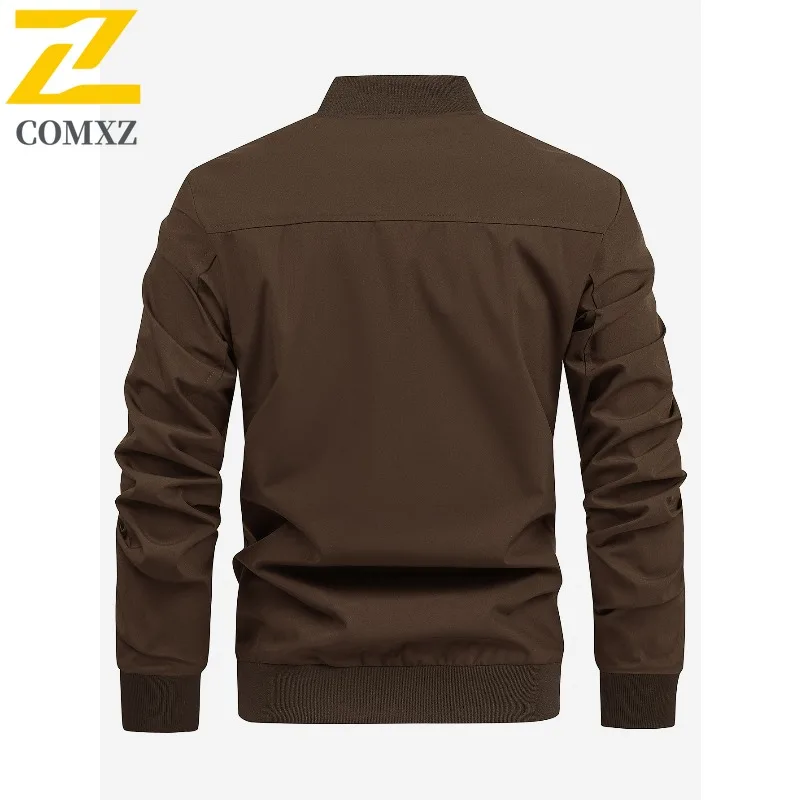 

COMXZ Premium Jacket Men 2025 Baseball Collar Outdoor Mountain Windproof Coat Classic Self-cultivation Style Casual Autumn Coat
