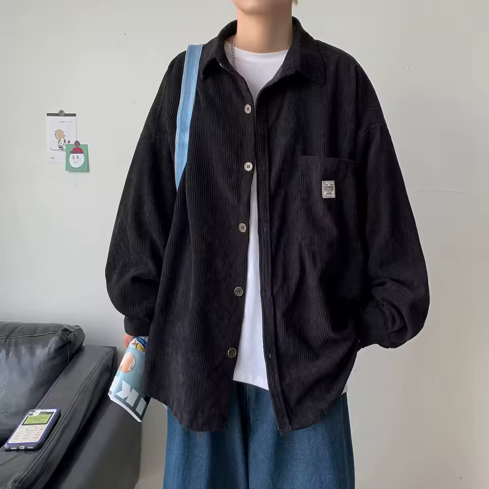 남성용 코듀로이 셔츠