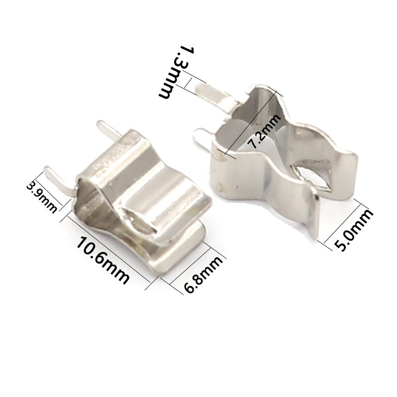 【50-10PCS】 5X20MM Fuseholders 5X20 Fuse Tube Support Fuse Holder For 5*20 insurance Fuse Clip