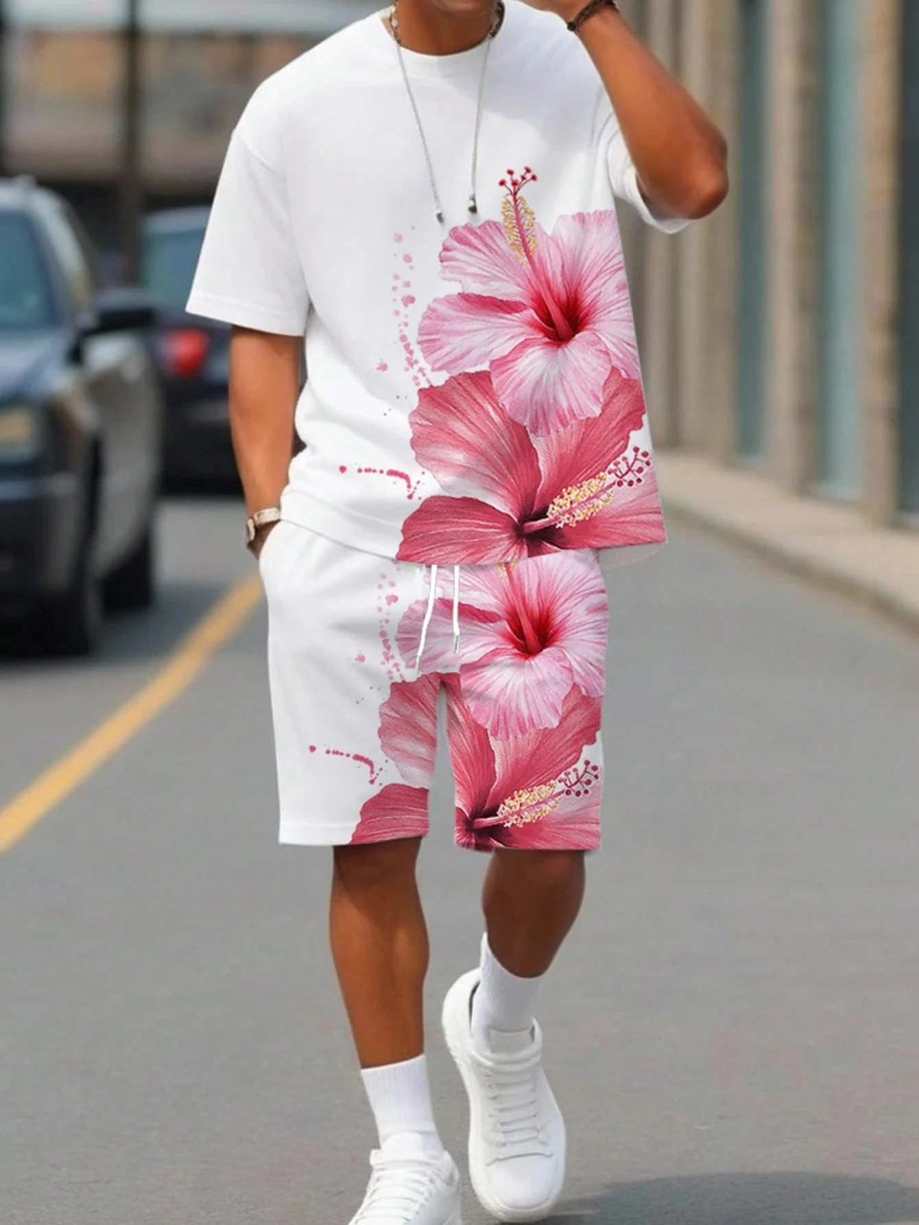 

Мужской комплект 2026: футболка и шорты, минималистичный повседневный свободный спортивный костюм с коротким рукавом, праздничная мужская одежда