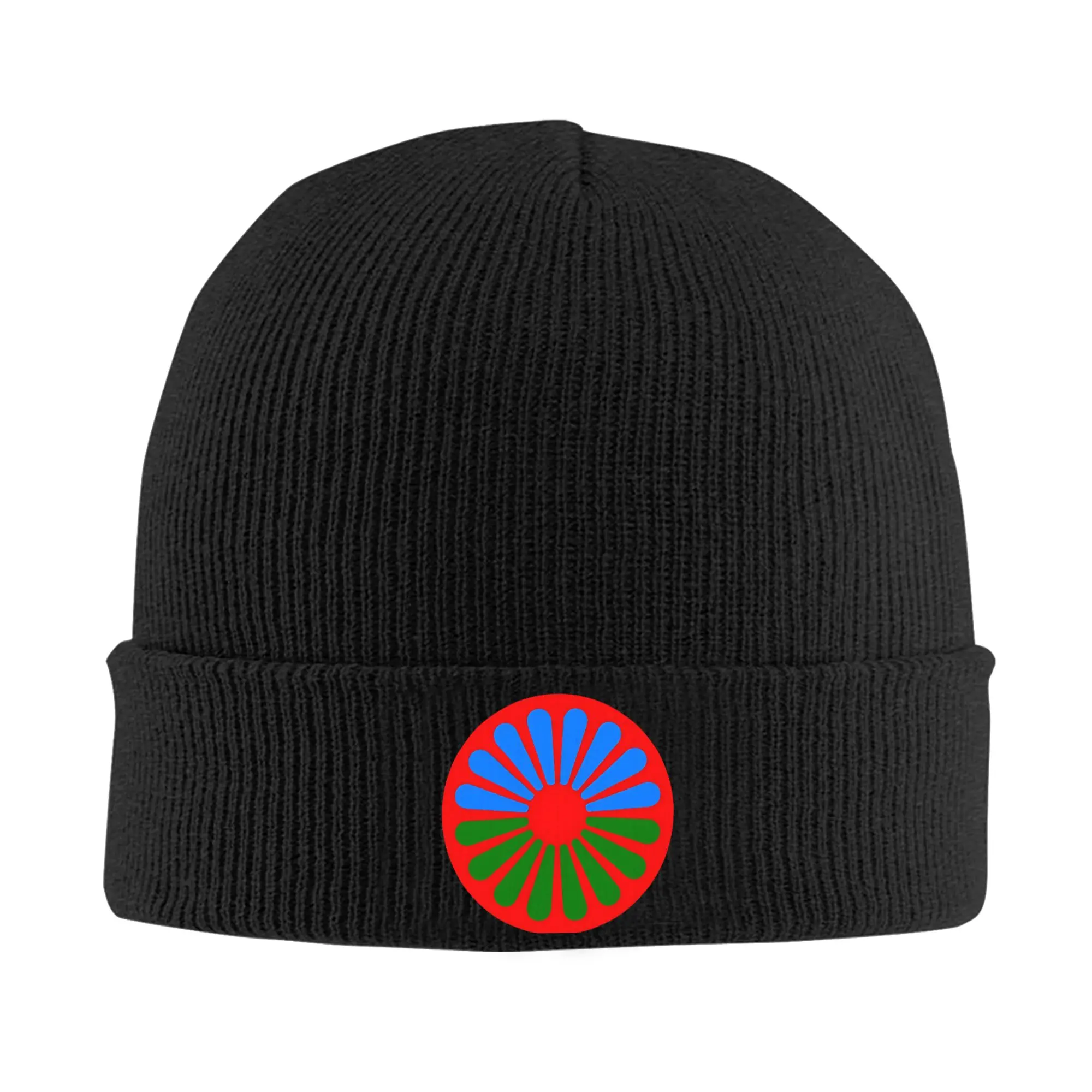 Romani Gypsy Circle  Bonnet Hats  Beanie Hats Autumn Winter Pattern Knitting Hat Vintage Men Women Gym Warm Soft Cap