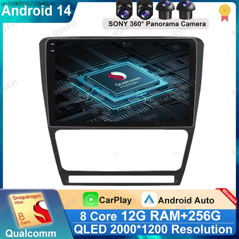 

Car Radio Android 14 For Volkswagen SKODA Octavia 2 A5 2007 - 2014 GPS Carplay Multimedia Player Navigation Stereo Auto No 2din