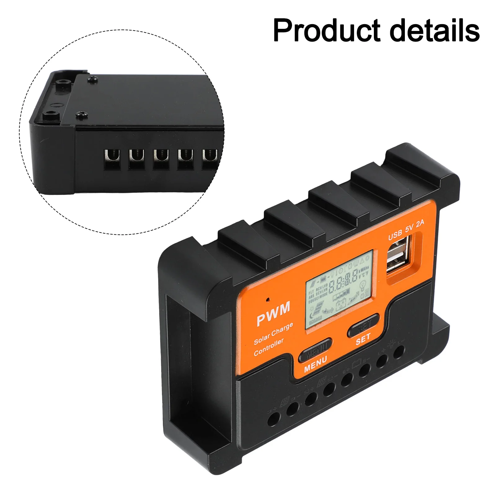

Intelligent Solar Charge Controller 20A with HD LCD Screen USB Ports and Advanced Charging Technology for All Battery Types
