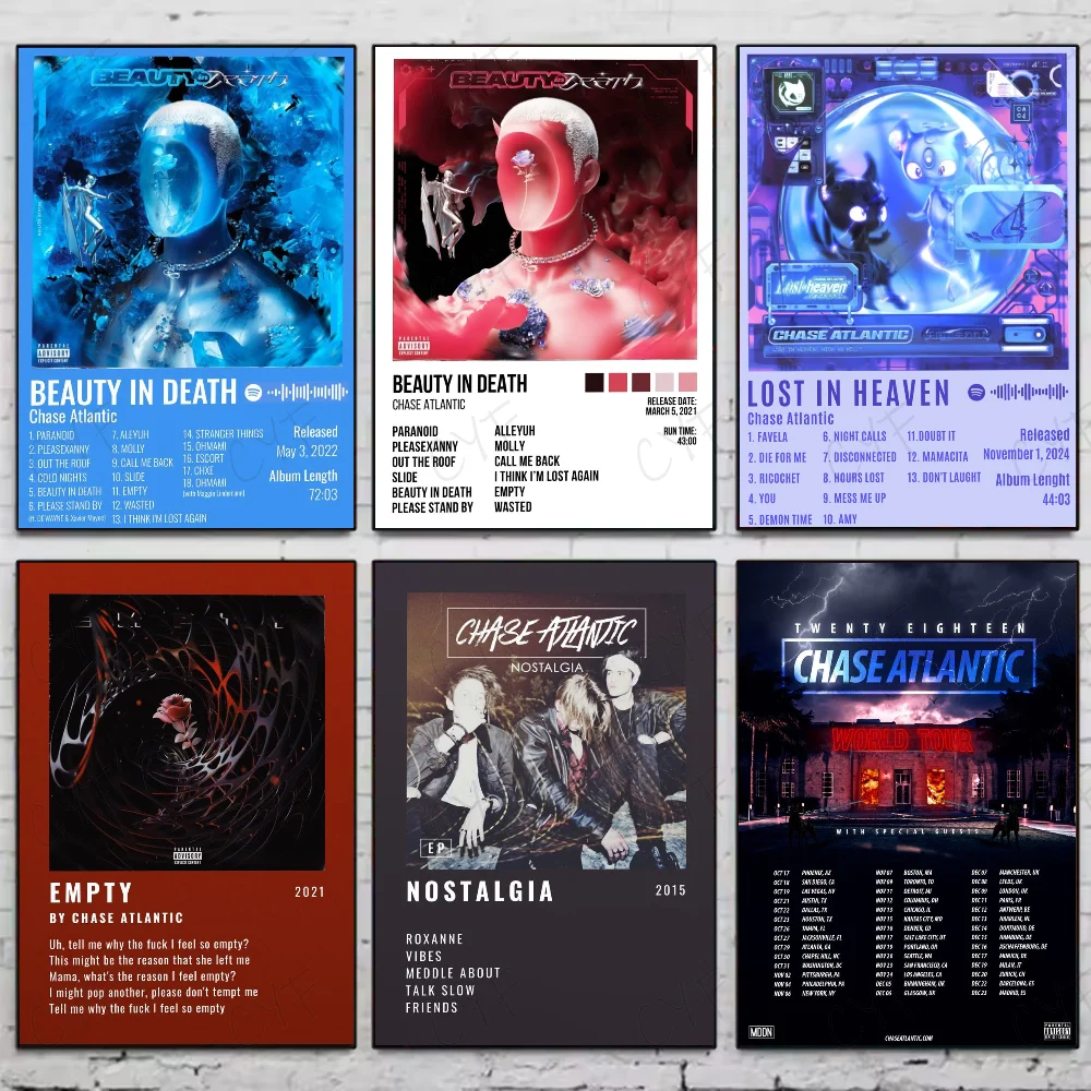 

Rock band C-Chase A-Atlantic Album Poster HD Self-Adhesive Wall Art for Living Room Bedroom No Fade Modern Home Decor Stickers