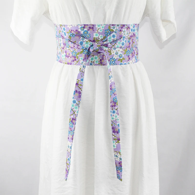 Cinto Hanfu tradicional chinês, espartilho cintura estilo japonês Obi vestido, cintura floral vintage Yukata, acessórios tradicionais