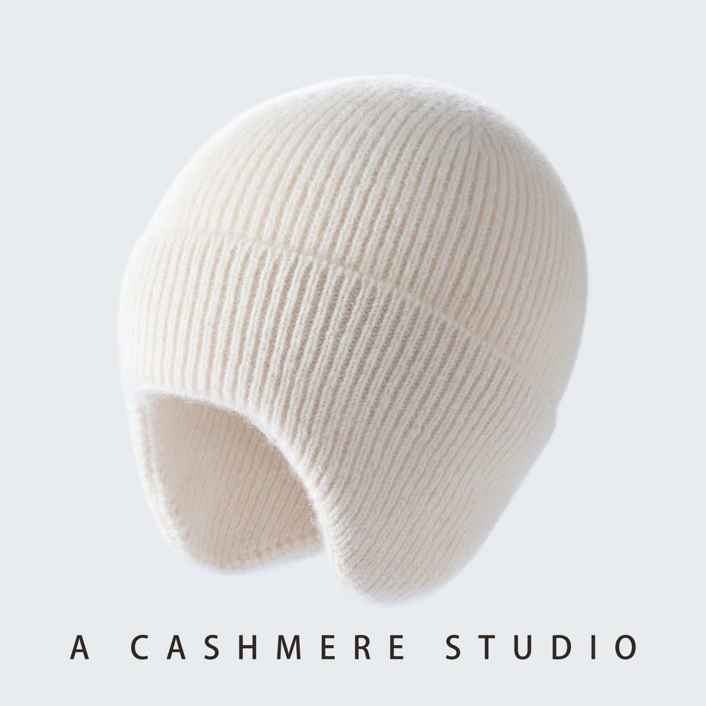 2026 New Winter Men Hats 10% Cashmere and 90% Alpaca Wool Knitted Headgears Men Soft Warm Earflap Hat Casual Outdoor Thicken Cap