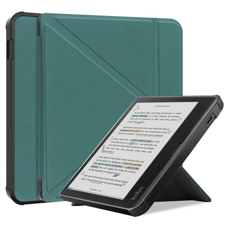 GEFENIS For Funda Kobo Libra Colour Case 2024 Smart Fold Stand PU Leather Ereader Cover For Coque Kobo Libra Colour Kobo Libra 2