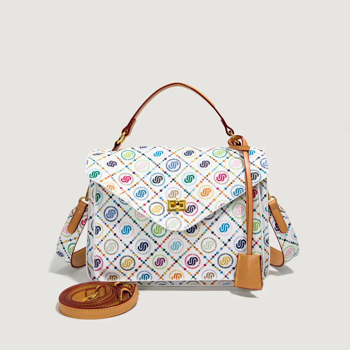 

2025 Spring - Summer! Stylish Women's Messenger Bag - Colorful Print, Large Capacity, Versatile & Commuter - Friendly