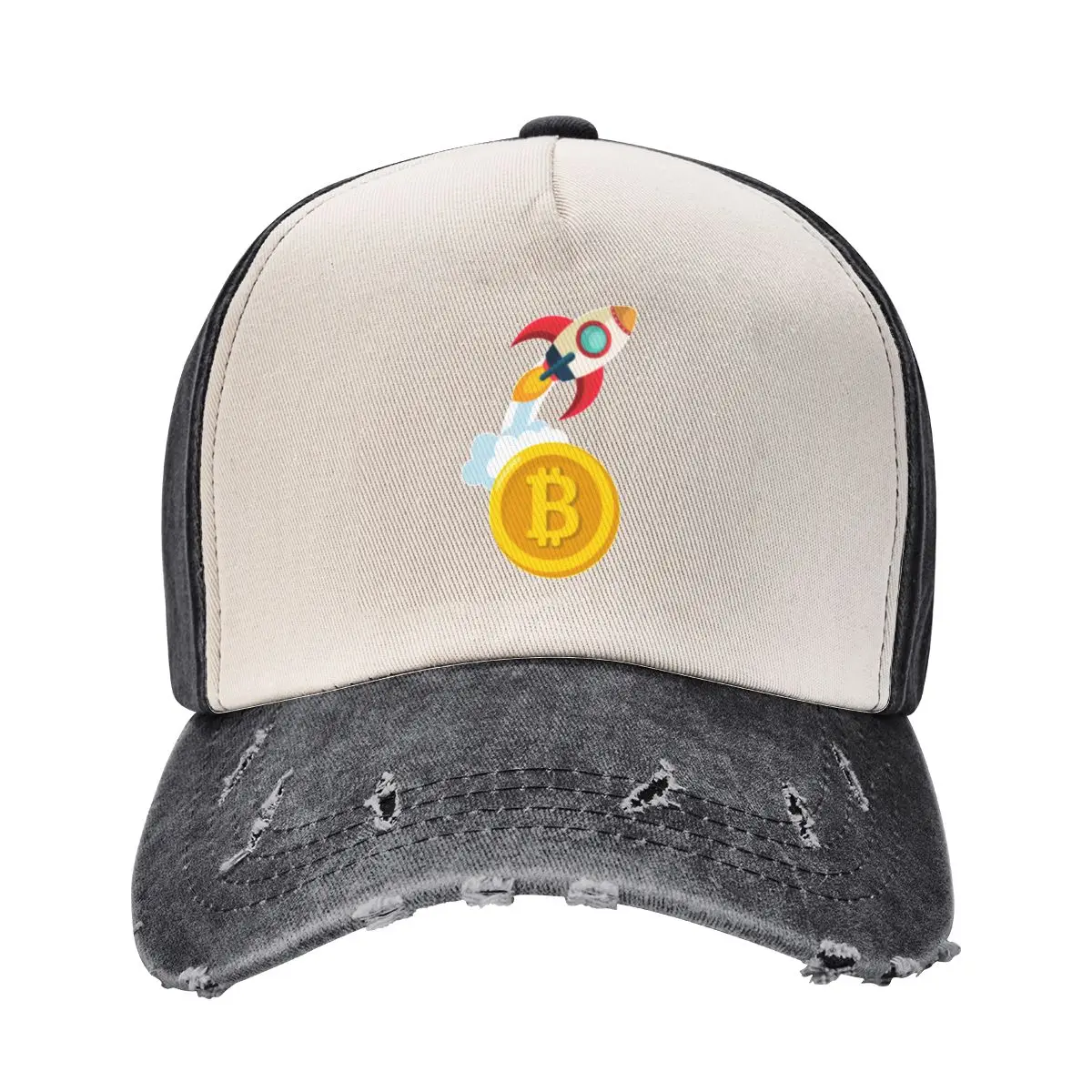 

BITCOIN ON THE MOON Baseball Cap Golf luxury woman cap tea Hat Snap Back Hat Baseball Men Women's
