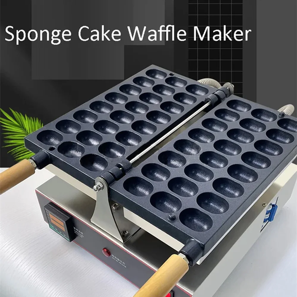 XEOLEO Electric 24 Holes Egg Bubble Waffle Maker 1600W Mini Date Bean Pastry Machine  Castella Sponge Cake Waffle Machine