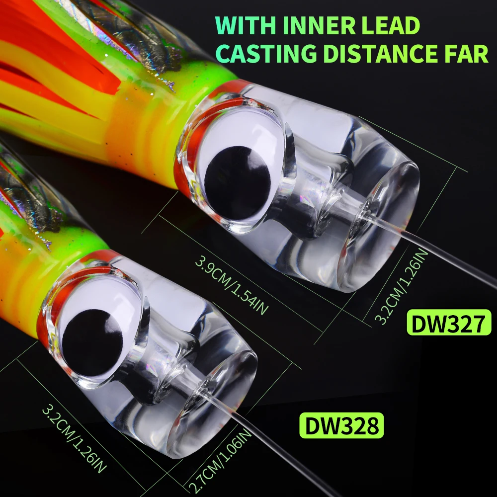PROBEROS بيونيك الحبار الطعوم الناعمة مع عيون ثلاثية الأبعاد ورؤوس معدنية 23 سنتيمتر-96 جرام/17 سنتيمتر-70 جرام طعوم صيد اصطناعية للمياه العذبة والمياه المالحة