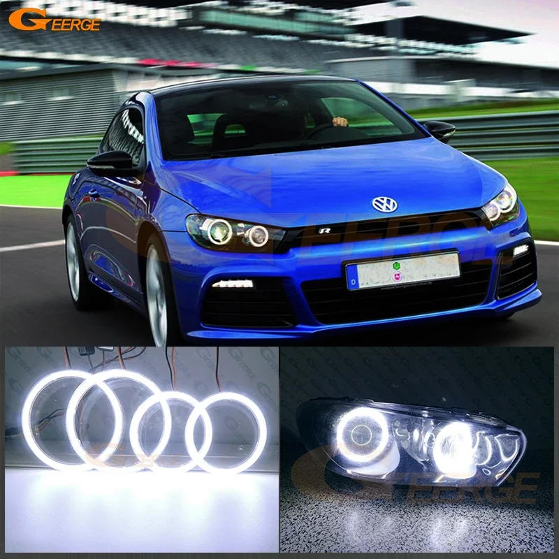 

For Volkswagen VW Scirocco III 2008 2009 2010 2012 2013 Ultra Bright Day Light COB Led Angel Eyes Kit Halo Rings