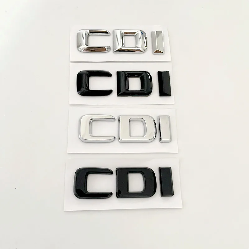 Emblema 3D em ABS cromado com letras CDI para porta-malas de carro, para Mercedes Benz ML 320 270 C220 W204 A B GLK 220 CDI, adesivo, acessórios.