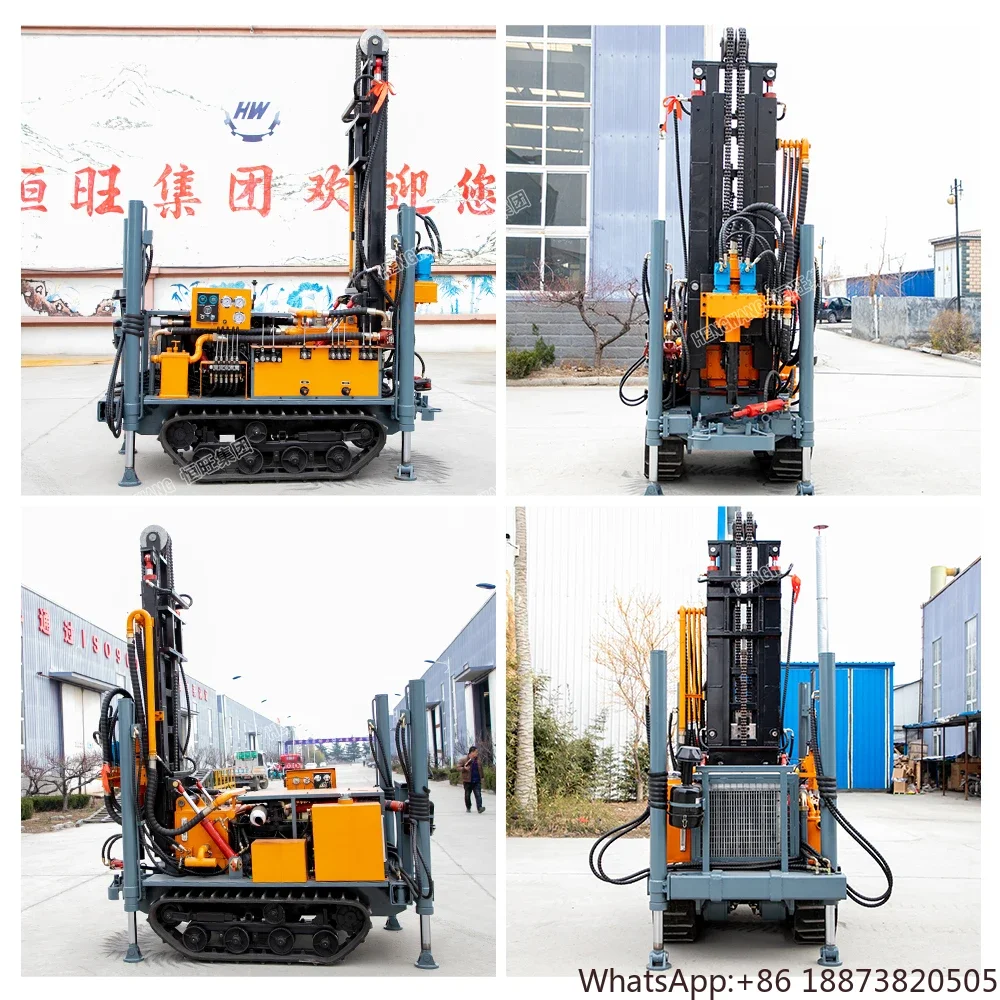 Big discount water well drilling rig machine with air compressor