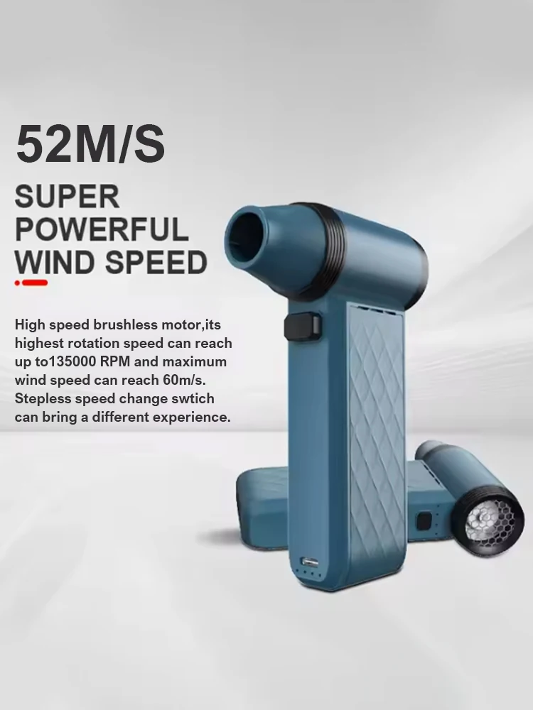 200000RPM Mini Turbo Jet Fan 430g Thrust High-Speed Brushless Motor Electric Air Duster Adjustable wind speed Violent Car Blower