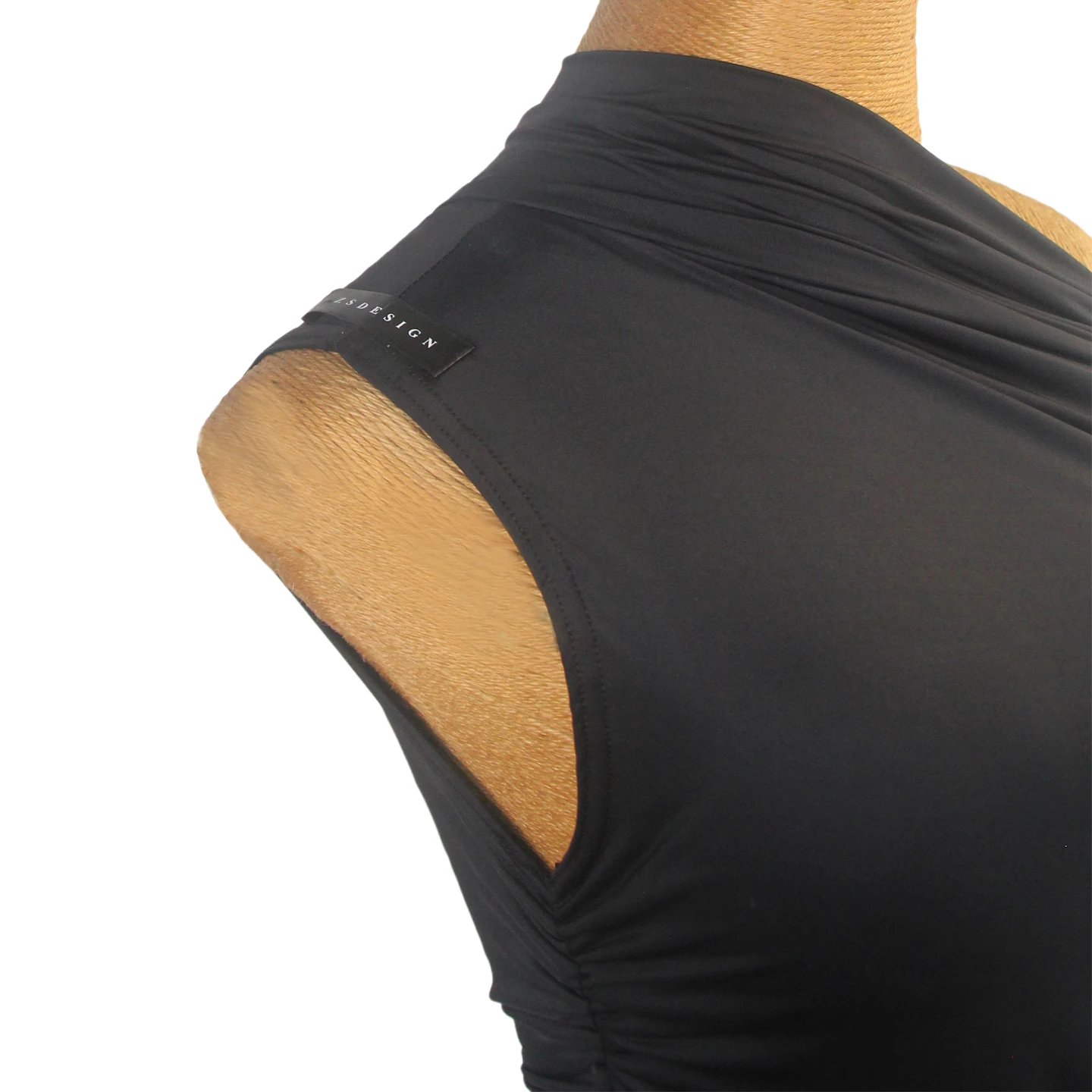 2025 Latin Dance Top Schwarz Schräge Schulter Overall Modern Dance Praxis Kostüm Chacha Rumba Tango Tanz Erwachsene Tragen DQL 12182