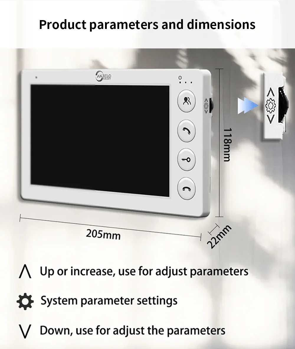 7 Inch Video Intercom System Outdoor Metal Doorbell Waterproof Cold Resistan Video Door Phone for Home Night Vision Lock Unlock