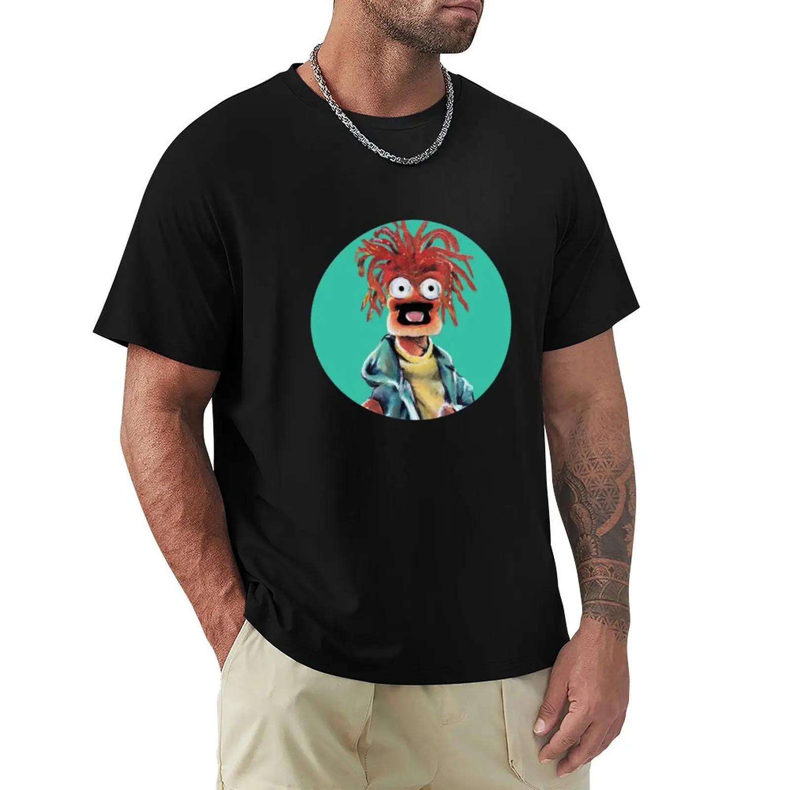 Pepe The King Prawn T-Shirt Simple Solid Color Crew Neck Tee