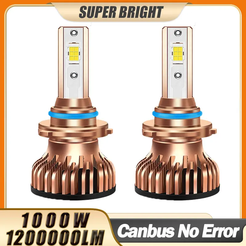 1000W H7 LED Headlights Bulb Canbus 1200000LM H4 H1 H11 9005 HB3 9006 HB4 H8 H9 9012 6500K Car Lights Headlamp Turbo 12V 24V