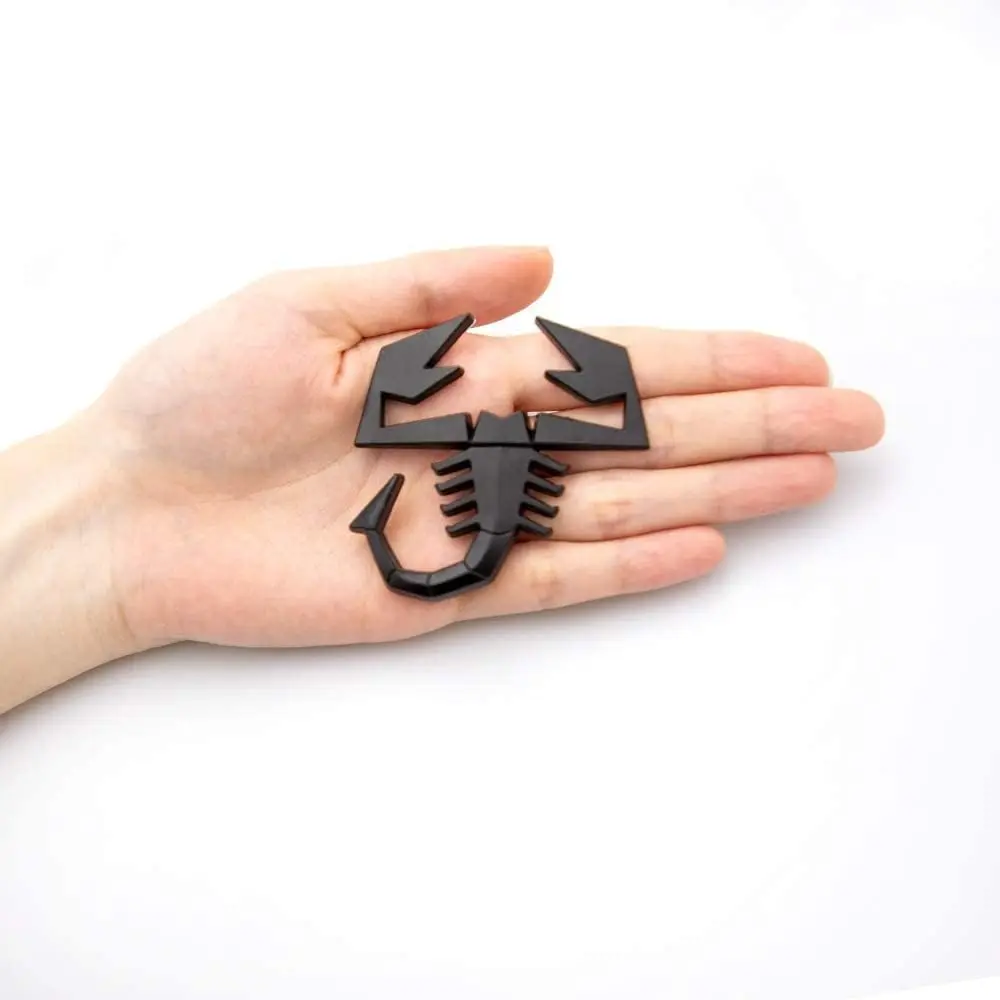 2 PCS 3D Scorpion Emblem Badge Car Side/Rear/Front Decorations Metal Sticker Decals Logo (Red) view 4