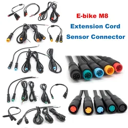 Signal Speed Sensor Extension line M8 E-bike cable 2 3 4 5 6 8 Pin Electric Bicycle Waterproof Joint Plug male female Connector