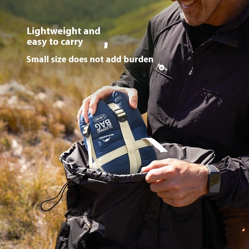 Naturehike ถุงนอน LW180 กลางแจ้ง Ultralight แบบพกพากันน้ําถุงนอนฤดูร้อนซองจดหมายผ้าฝ้ายถุงนอน