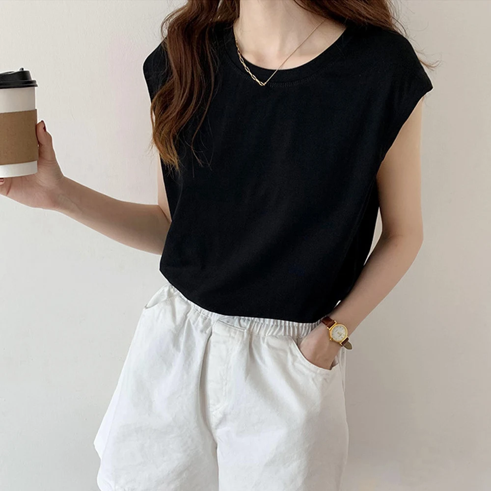 1pc Sexy Summer Pure Desire Wind Big U Collar Spice Girl Top Show Slim Irregular Short Sleeve T-shirt Slim Tank