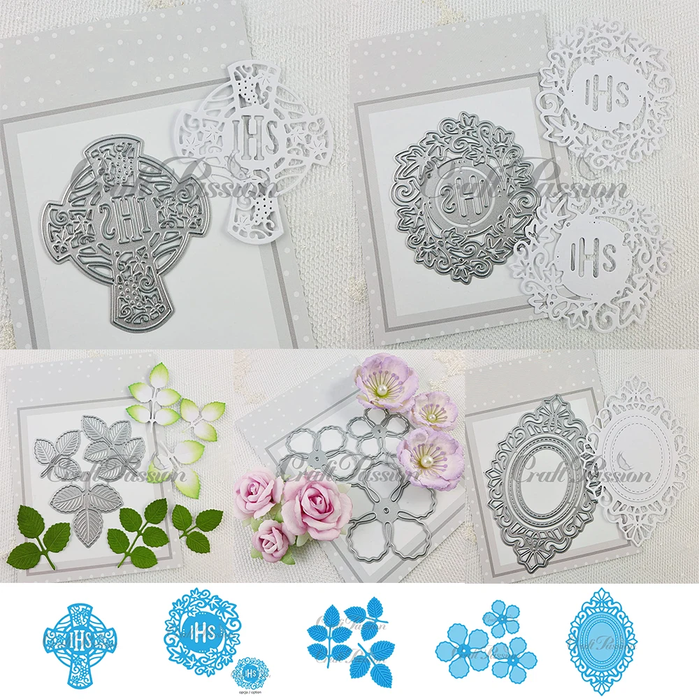 Piggy Craft metalowe matryce do wycinania matryce do wycinania IHS Flowers Leaf Frame Scrapbook papier rzemiosło nóż forma ostrze dziurkacz szablony