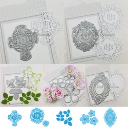 Piggy Craft metalowe matryce do wycinania matryce do wycinania IHS Flowers Leaf Frame Scrapbook papier rzemiosło nóż forma ostrze dziurkacz szablony matryce