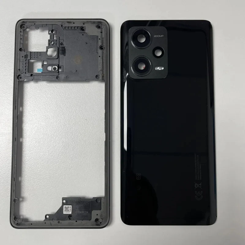 

Full Housing Case For Redmi Note 12 Pro Plus 5G Middle FrameGlass Battery Cover Rear Housing With Camera Lens