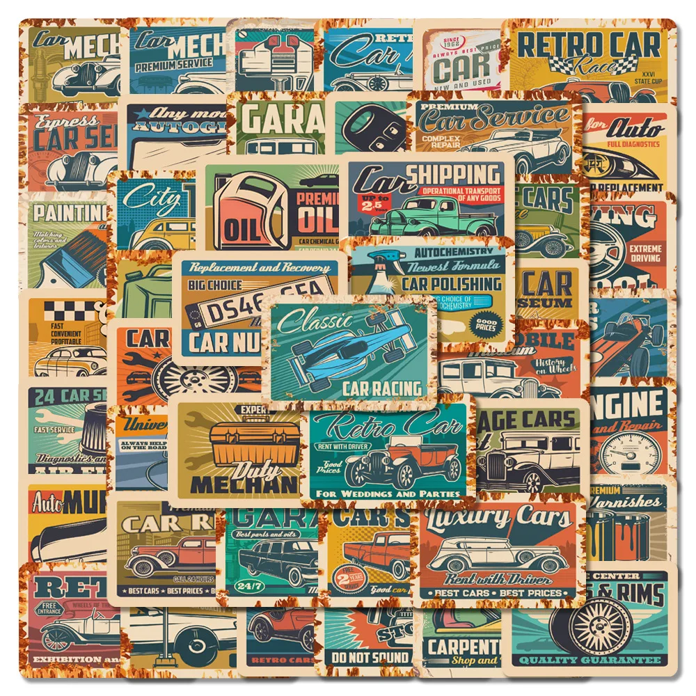 

10/30/50PCS Vintage JDM Retrofit Racing Car Graffiti Stickers Laptop Guitar Luggage Waterproof Car Styling Sticker Bomb Toy