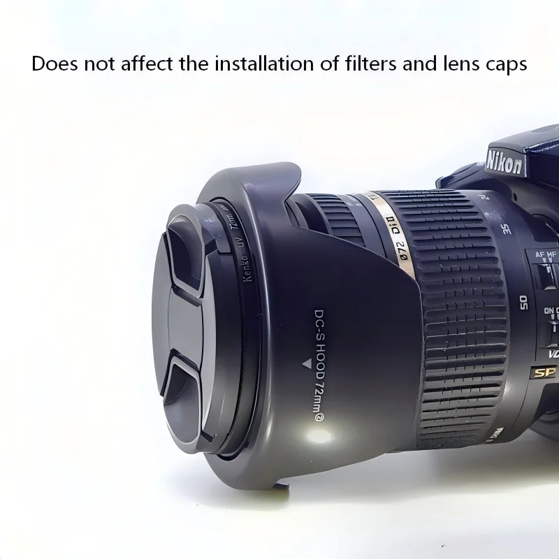 Universal Lens Hood 49/52/55/58/62/67/72/77/82mm for Canon Nikon Sony DSLR,Reduces Glare & Improves Image Quality,Lens Accessory