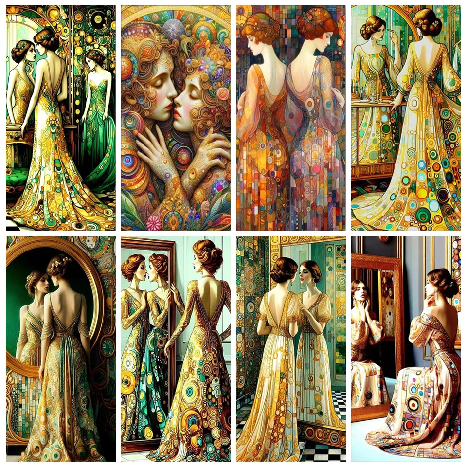 

Gustav Klimt Diy Diamond Mosaic Art Embroidery Kits Full Diamond Painting New 2025 Large Size Cross Stitch Fatnasy Woman Decor