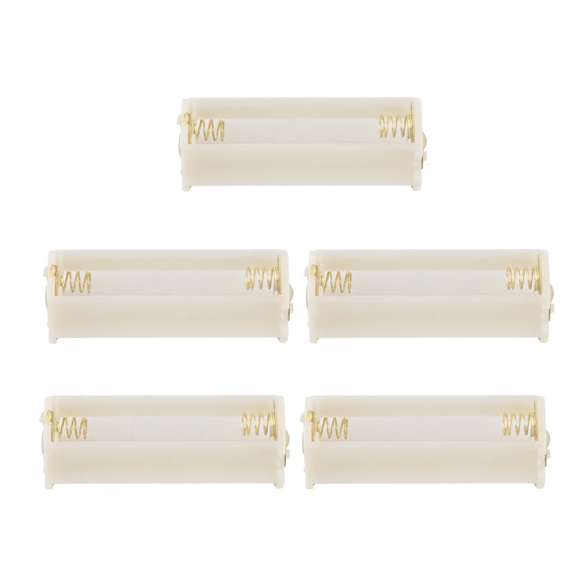 LTTX 5Pcs Round 3x 1.5V AAA Battery Holder Case Box Container White