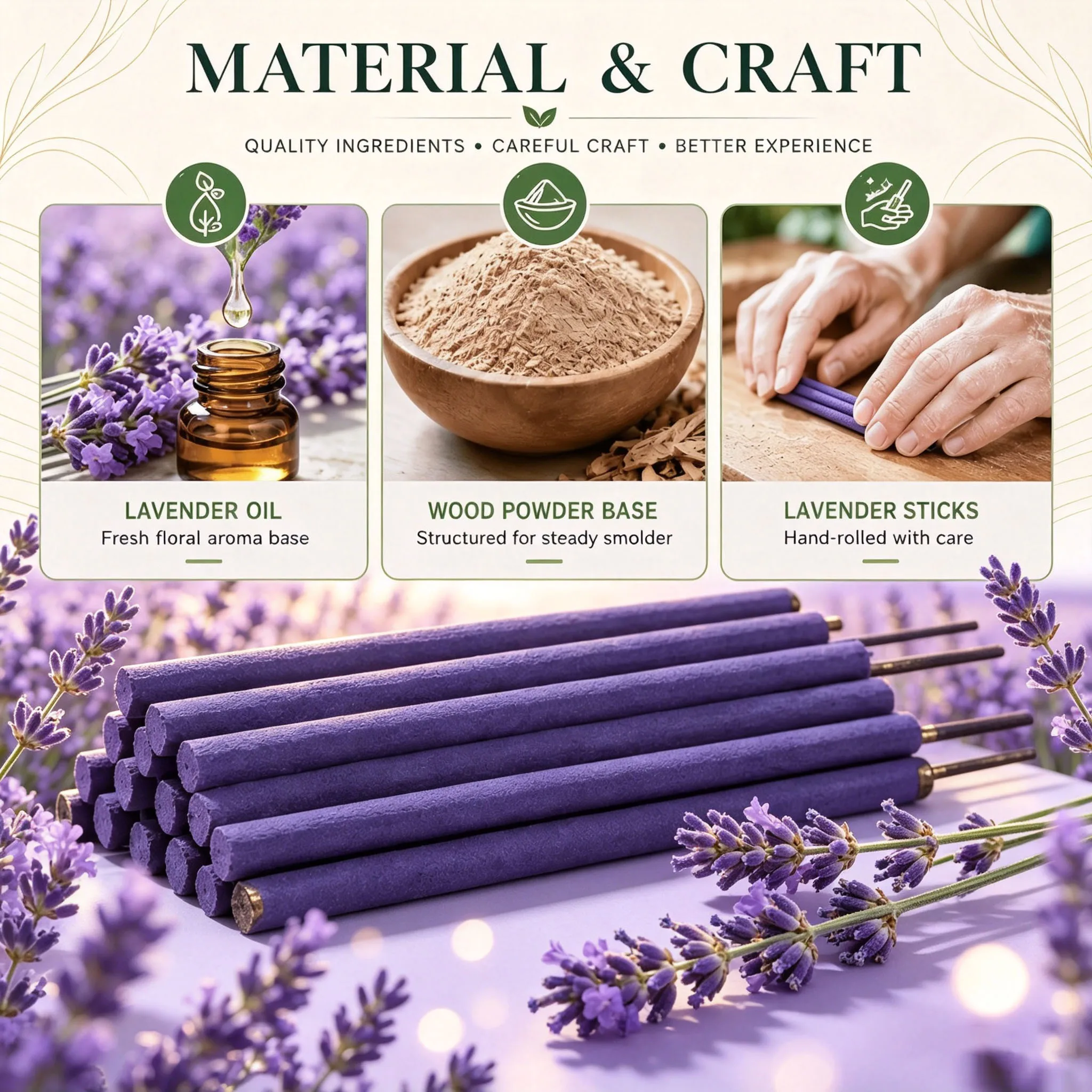 10/20/30 Batang Dupa Lavender  - Smokeless Incense Stick ulasan dan harga