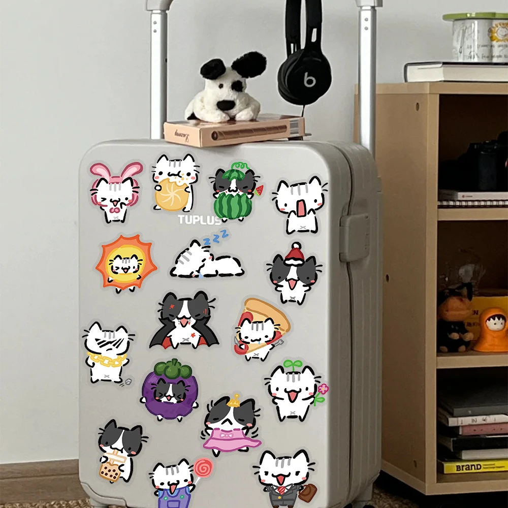 54 stücke Kleine Katze Transparent PET Aufkleber Aufkleber Für Laptop Sammelalbum Koffer Gitarre DIY Ästhetische Aufkleber Kreative Geschenke – Detail 15