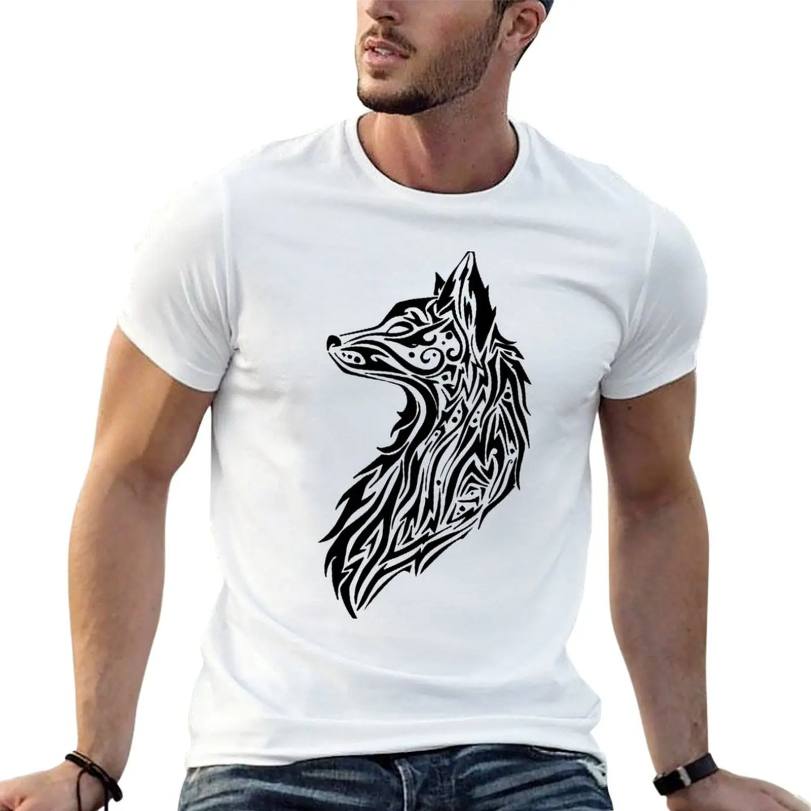 

shirts shirt Fox Tribal man summer T-Shirt man t t for cotton funny