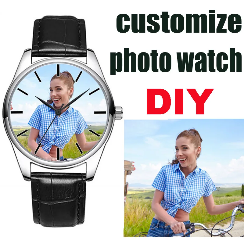 ساعة صور مخصصة يمكنك صنعها بنفسك للرجال تضع صورتك على قرص الساعة هدية عيد ميلاد شخصية إبداعية على مدار الساعة #1