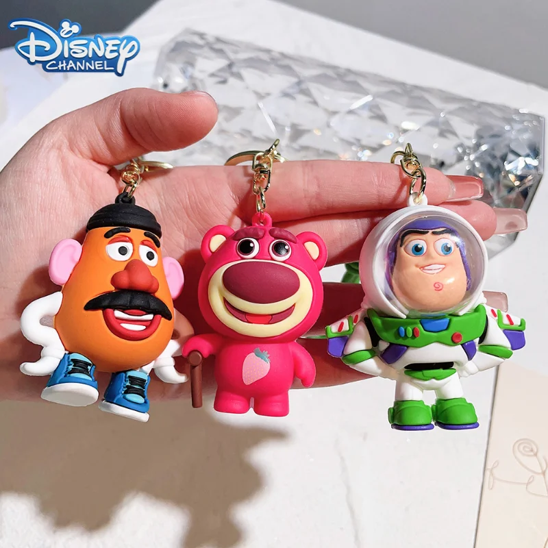 Disney Pixar Toy Story 4 Woody Jessie Alien Lotso Mr Potato Buzz Lightyear Cartoon Key Chain Backpack Pendant Kids Toys Gift