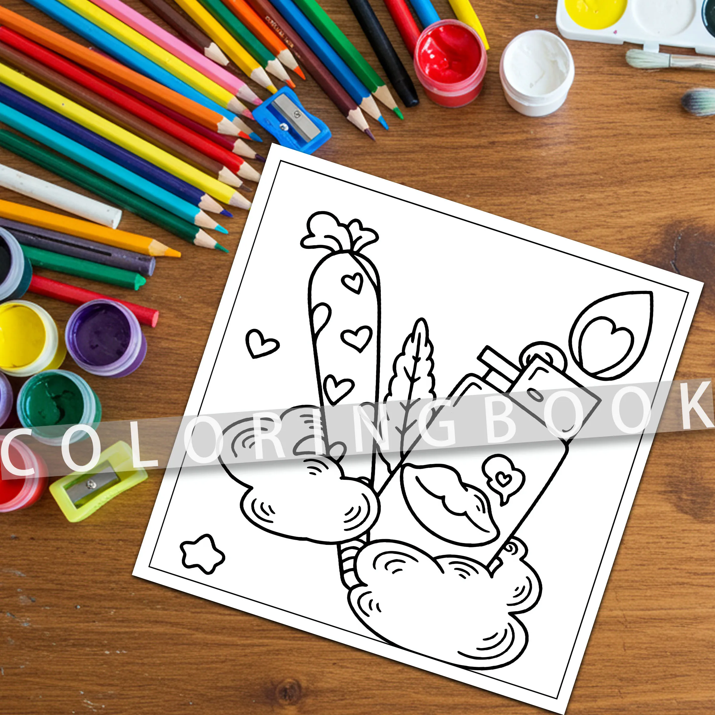 Adult Picture Book: Cute Animal Coloring Book with 24 Pages for Relaxation - Stoner Coloring Practice, 7.8-Inch Size