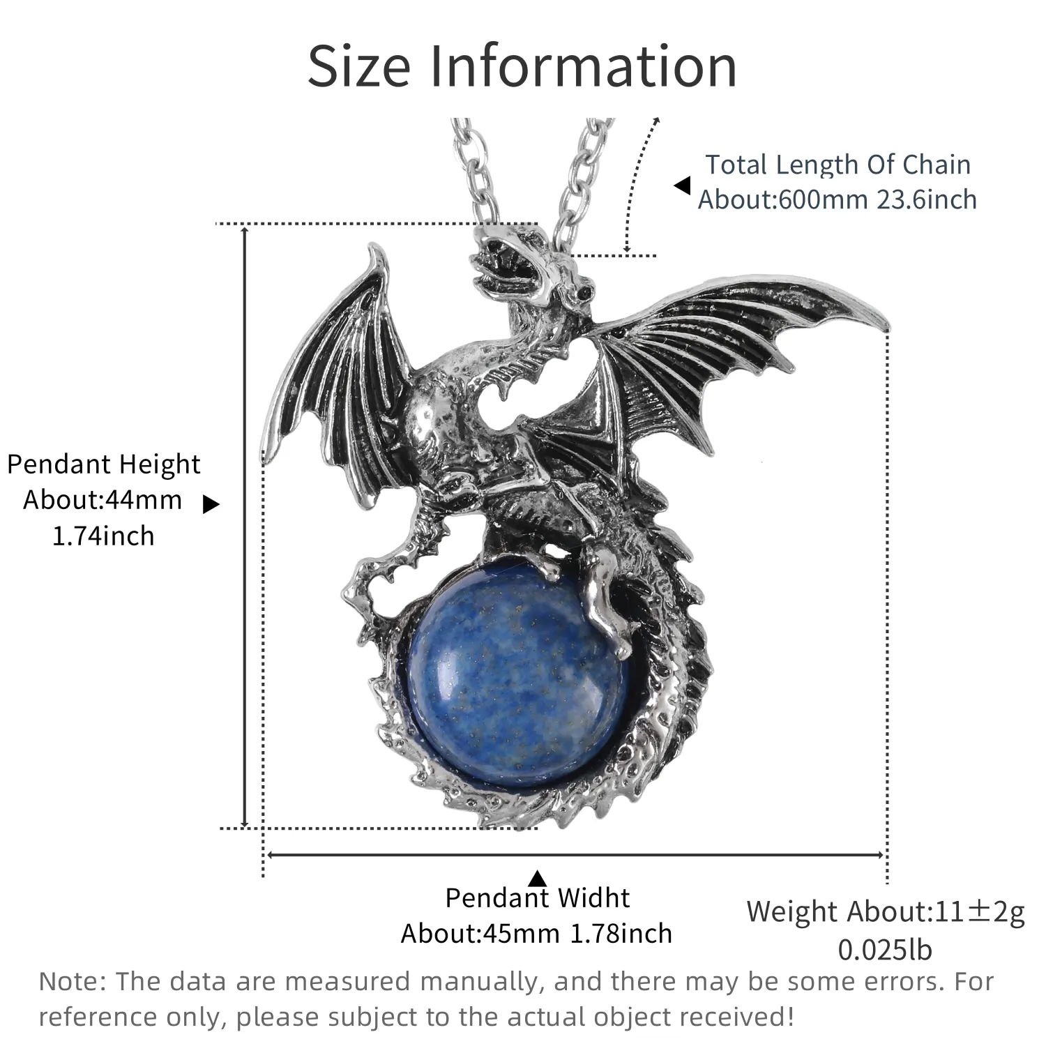 VGDS Animal Vintage Domineering Dragon Men Pendants Natural Crystal Quartz Jasper Gemstone Charms Jewelry Necklaces for Women