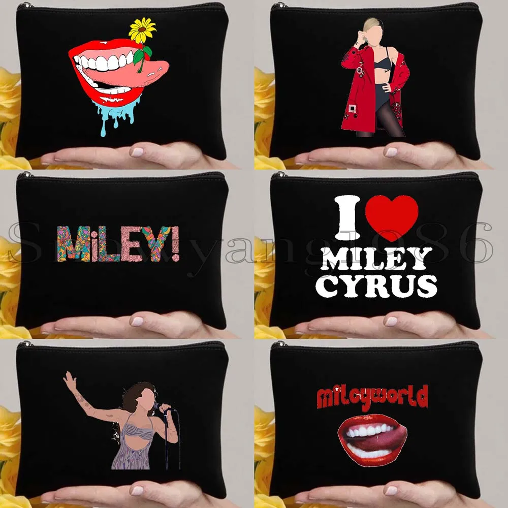 

6pcs Miley Cyrus Eras Tour Fan Gifts Music Singer Poster 6pcs Fan Gifts Canvas Cosmetic Makeup Toilet Bag Pencil Case Pouch
