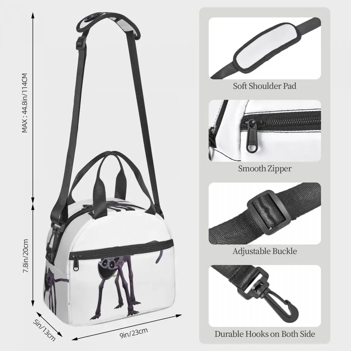 CATNAP Monster Insulated Lunch Bag for Kids School Cooler Thermal Box Tote Leakproof Lunch Boxes