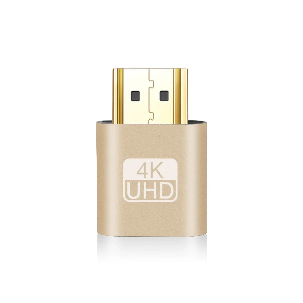 Adaptateur d'affichage virtuel HDMI 4K, émulateur d'affichage DP DVI VGA, prise factice, émulateur d'affichage sans tête, plaque de verrouillage de carte vidéo