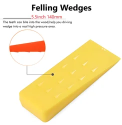 5.5inch Tree Felling Wedge Plastic Felled Chock Tree Cutting Wedge for Logging Falling Cutting Cleaving Woodcutting Tools