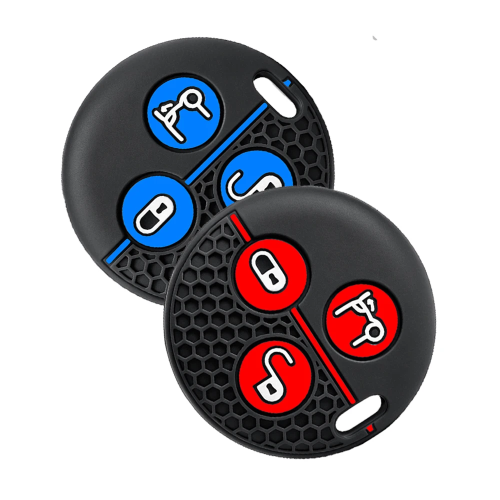 3 Button For Benz Smart Roadster Fortwo Cross blade 6 City Coupe Cabrio K Forfour Silicone Remote Key Fob Ring Case Cover Holder