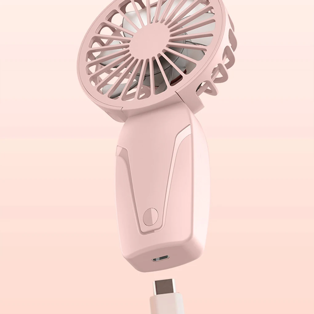 Compact Pocket Fan With Three Speed Wind Power And Long Battery Life USB Charging Handheld Small Fan